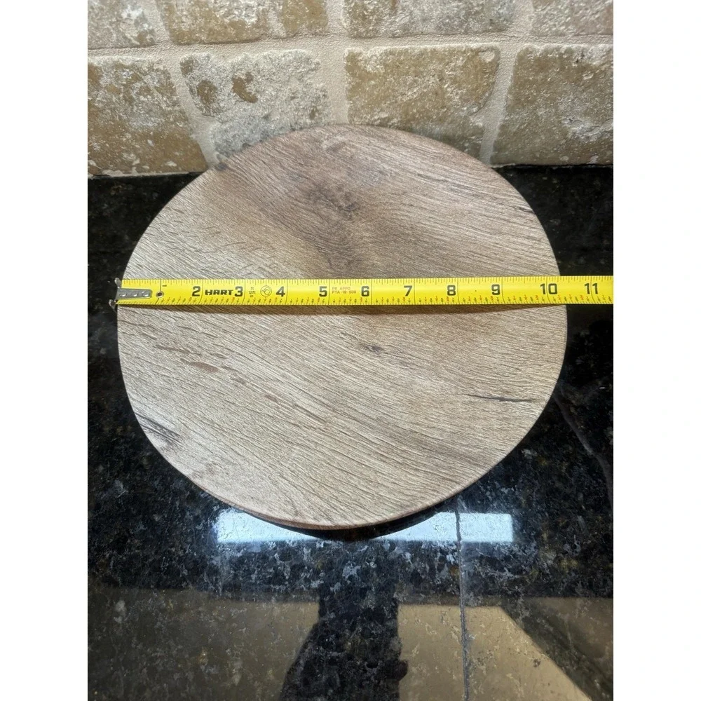 Robert Stanley 4 ct Dinner Plates Faux Wood Grain Melamine 10.5 Rustic Farmhouse